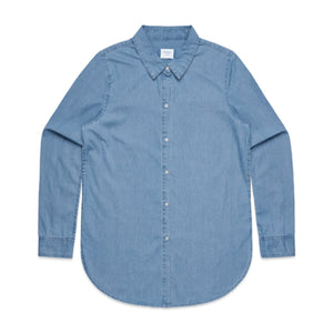 Wo's Blue Denim Shirt