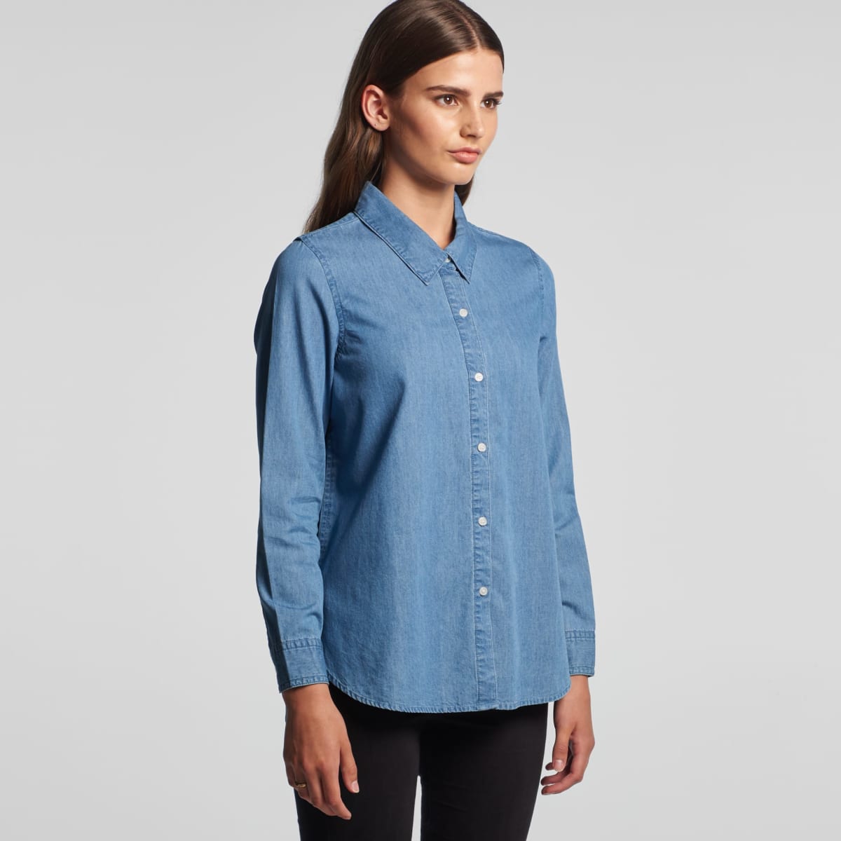 Wo's Blue Denim Shirt