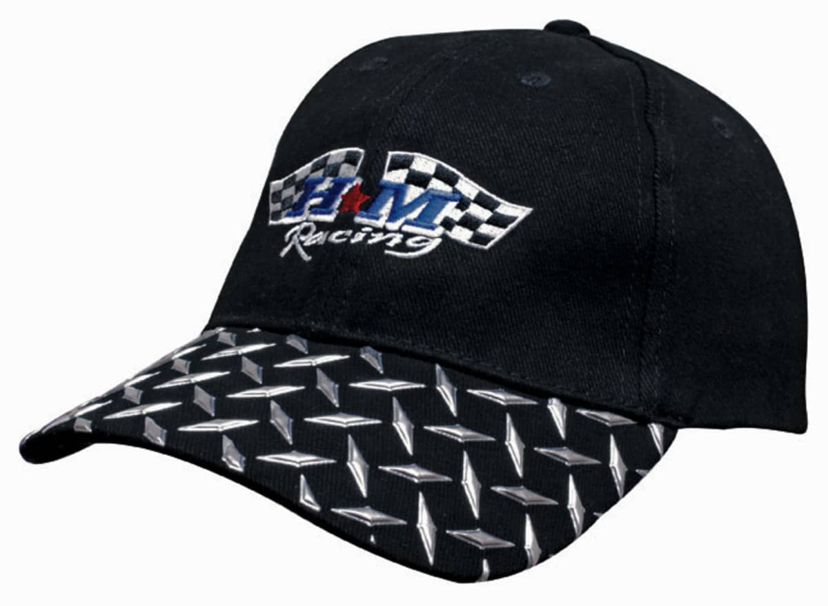 Brushed Heavy Cotton Cap with Checker Plate on Peak