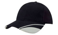 Brushed Heavy Cotton Cap with Mesh Inserts on Peak