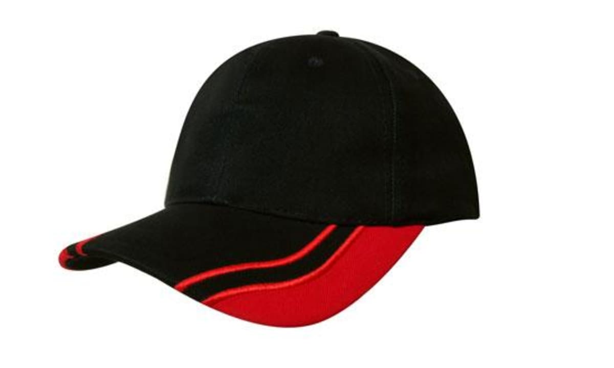 Brushed Heavy Cotton Cap with Curved Peak Inserts