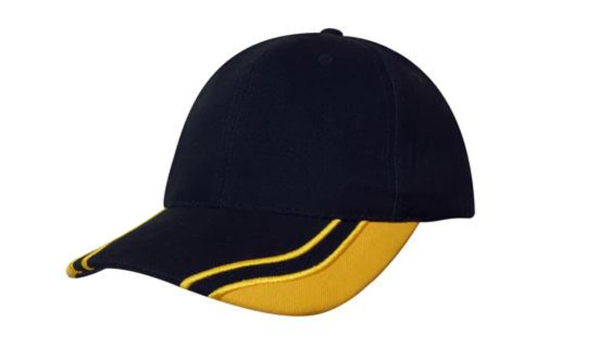 Brushed Heavy Cotton Cap with Curved Peak Inserts