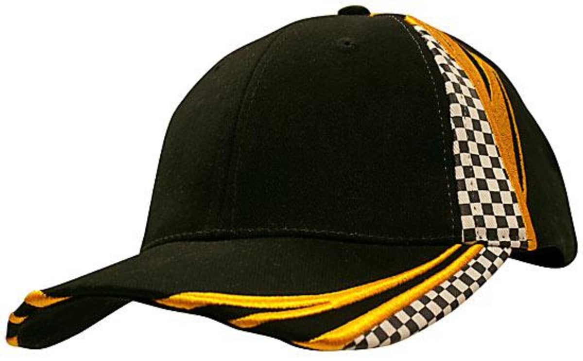 Brushed Heavy Cotton Cap with Embroidery & Printed Checks