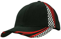 Brushed Heavy Cotton Cap with Embroidery & Printed Checks