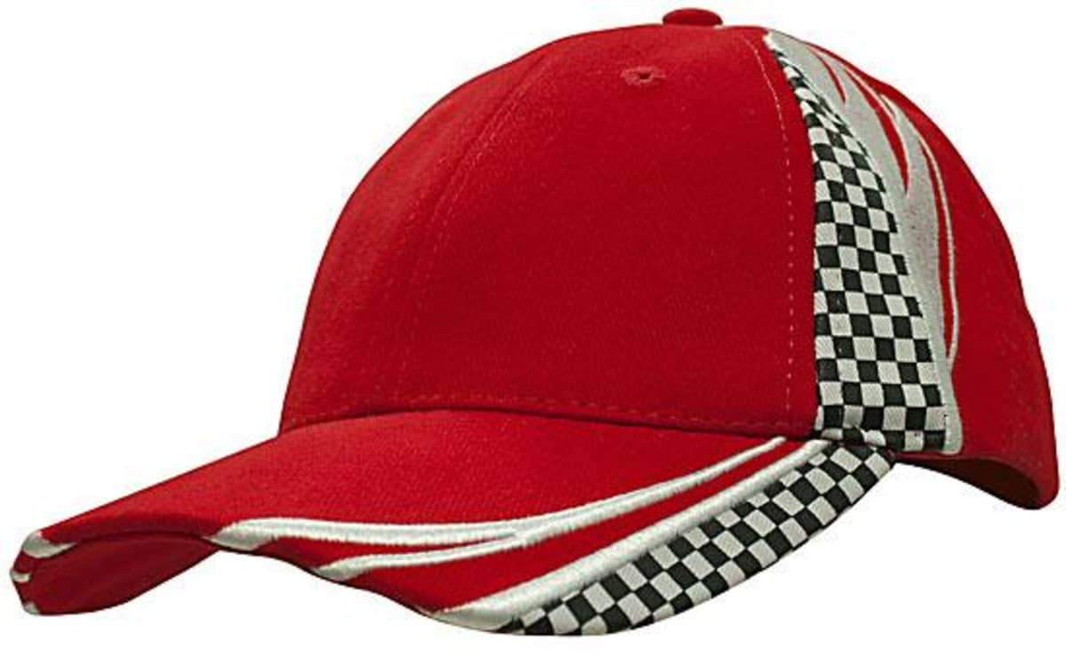 Brushed Heavy Cotton Cap with Embroidery & Printed Checks