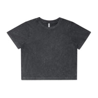 Wo's Stone Wash Heavy Crop Tee