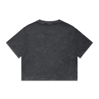 Wo's Stone Wash Heavy Crop Tee