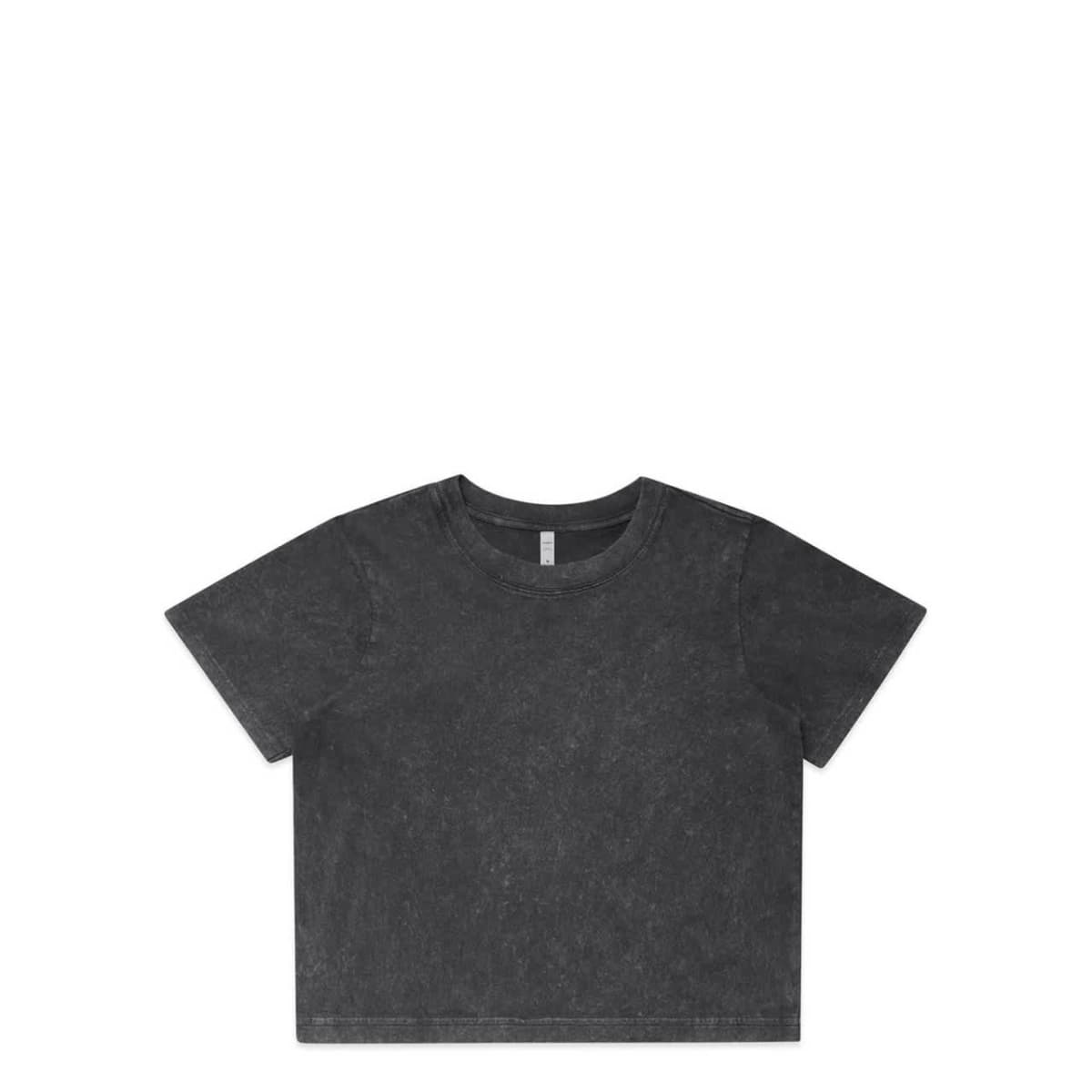 Wo's Stone Wash Heavy Crop Tee
