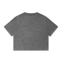 Wo's Stone Wash Heavy Crop Tee