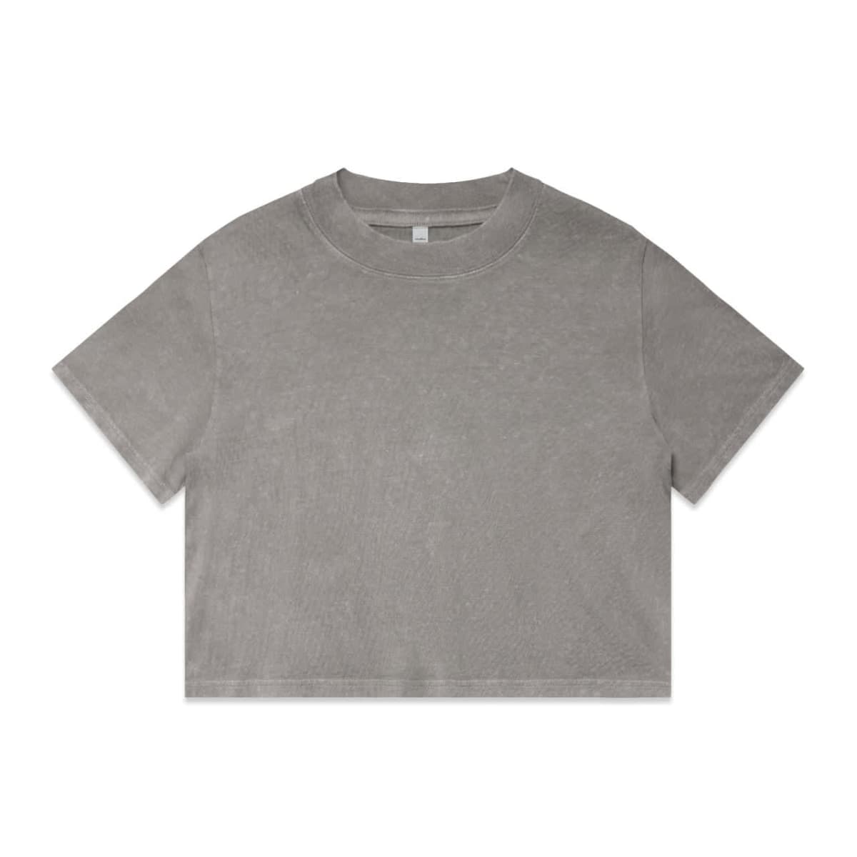 Wo's Stone Wash Heavy Crop Tee