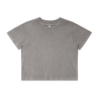 Wo's Stone Wash Heavy Crop Tee