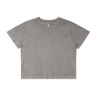 Wo's Stone Wash Heavy Crop Tee