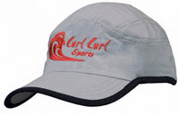 Microfibre Sports Cap with Trim on Edge of Crown & Peak