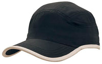 Microfibre Sports Cap with Trim on Edge of Crown & Peak