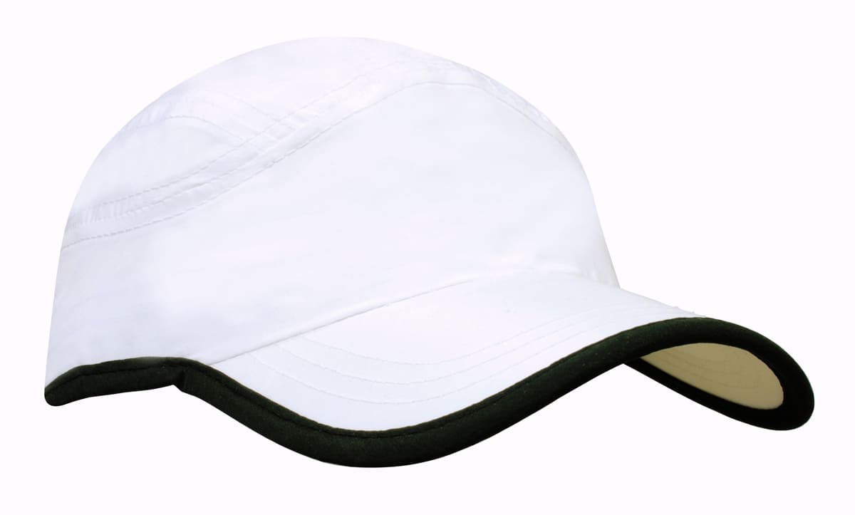 Microfibre Sports Cap with Trim on Edge of Crown & Peak