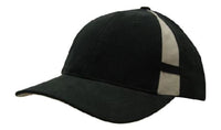 Brushed Heavy Cotton Cap with Crown Inserts & Contrasting Peak Under & Strap