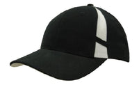 Brushed Heavy Cotton Cap with Crown Inserts & Contrasting Peak Under & Strap