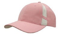 Brushed Heavy Cotton Cap with Crown Inserts & Contrasting Peak Under & Strap