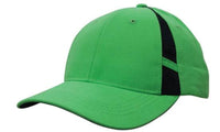 Brushed Heavy Cotton Cap with Crown Inserts & Contrasting Peak Under & Strap