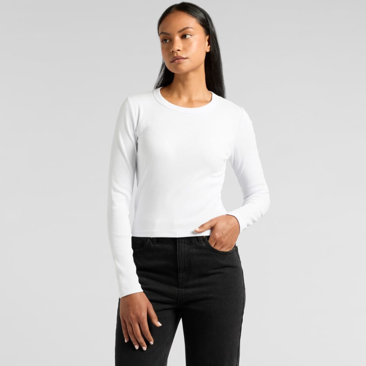 Wo's Organic Rib L/S Tee
