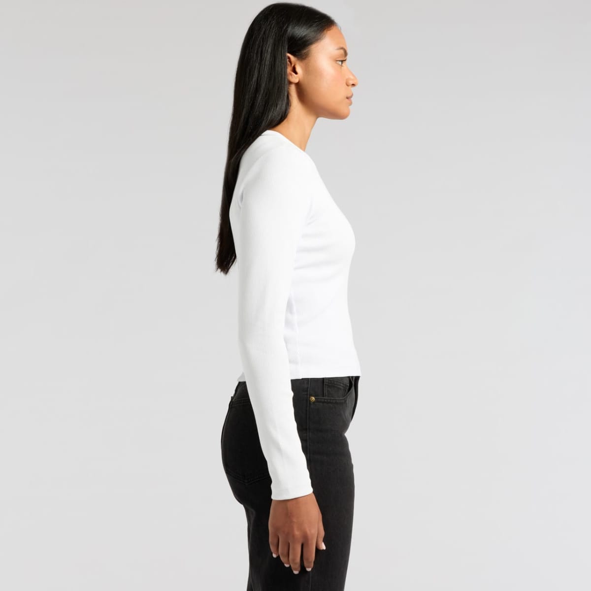 Wo's Organic Rib L/S Tee