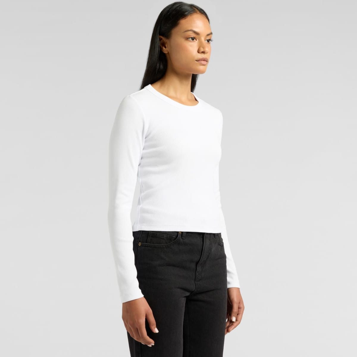 Wo's Organic Rib L/S Tee