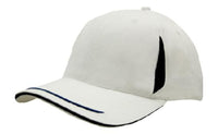 Brushed Heavy Cotton Cap with Crown Inserts, Peak Trim & Sandwich