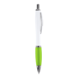 Nash Ballpoint Pen with White Barrel and Coloured Grip