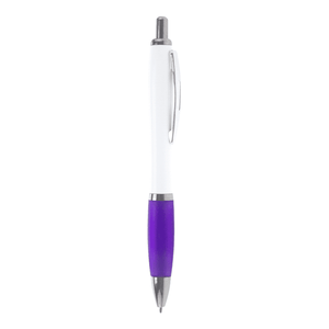 Nash Ballpoint Pen with White Barrel and Coloured Grip