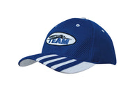 Sandwich Mesh Cap with Striping on Peak