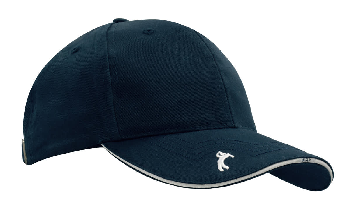 Chino Twill Golf Cap with Peak Embroidery