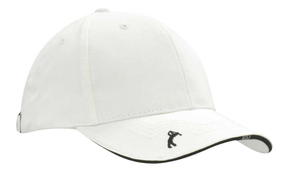 Chino Twill Golf Cap with Peak Embroidery