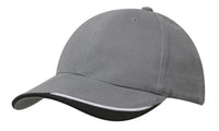 Brushed Heavy Cotton Cap with Indented Peak