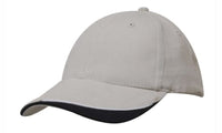 Brushed Heavy Cotton Cap with Indented Peak