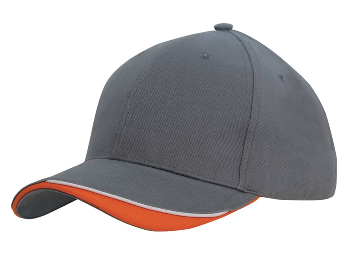 Brushed Heavy Cotton Cap with Indented Peak