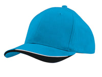 Brushed Heavy Cotton Cap with Indented Peak