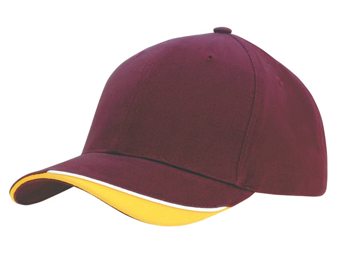 Brushed Heavy Cotton Cap with Indented Peak