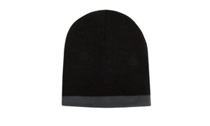 Roll Down Two Tone Acrylic Beanie - Toque