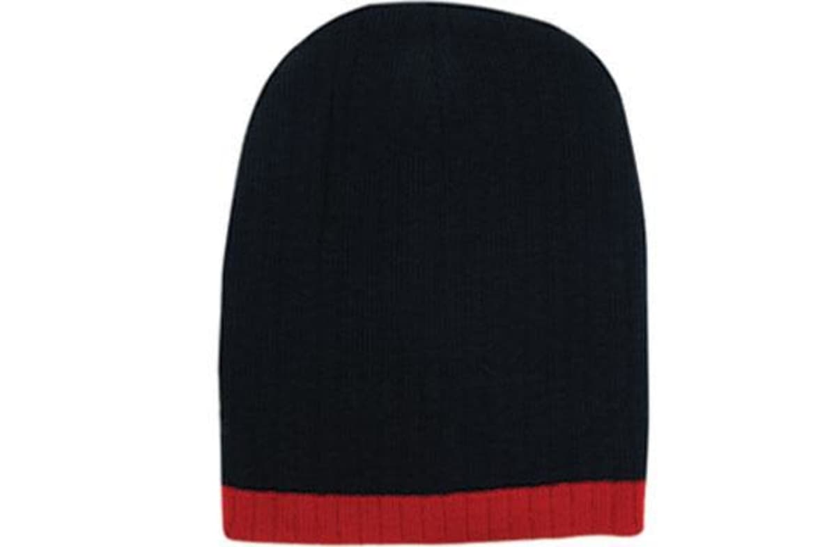 Two Tone Cable Knit Beanie - Toque
