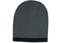 Two Tone Cable Knit Beanie - Toque