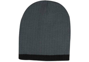 Two Tone Cable Knit Beanie - Toque