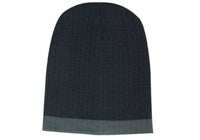 Two Tone Cable Knit Beanie - Toque
