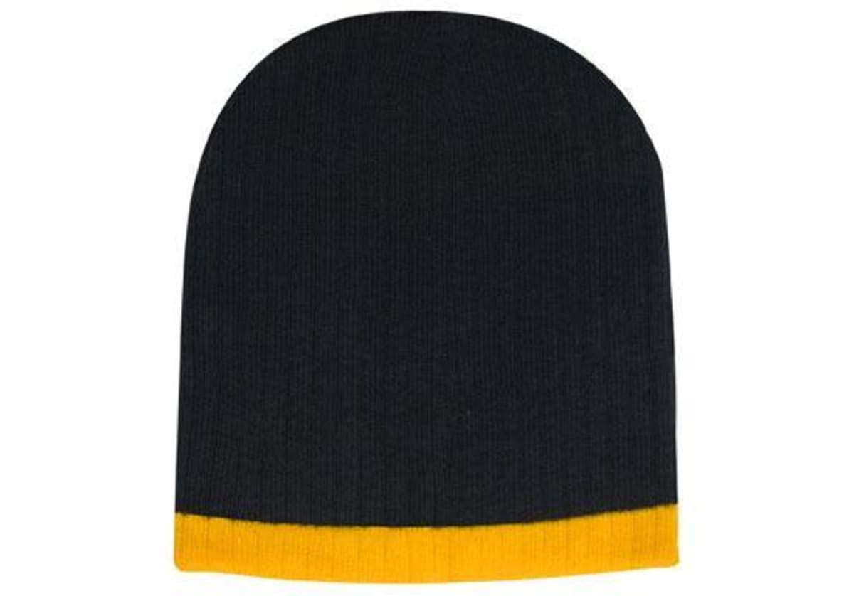 Two Tone Cable Knit Beanie - Toque