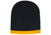 Two Tone Cable Knit Beanie - Toque