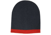 Two Tone Cable Knit Beanie - Toque