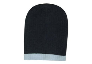 Two Tone Cable Knit Beanie - Toque