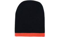 Two Tone Cable Knit Beanie