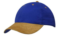 Brushed Heavy Cotton Cap with Suede Peak