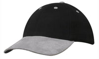 Brushed Heavy Cotton Cap with Suede Peak