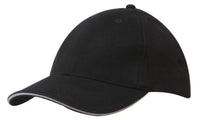 Brushed Heavy Cotton Cap with Sandwich Trim